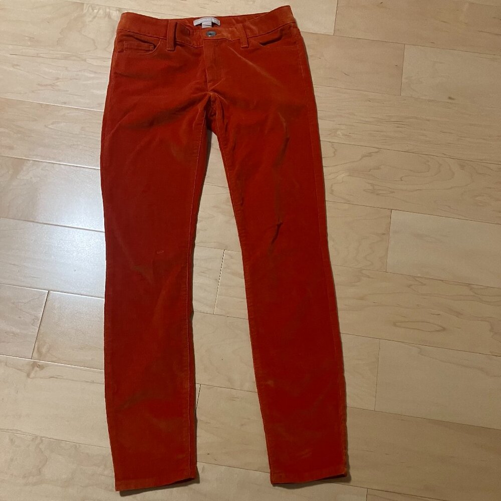 orange corduroy pants in size 25